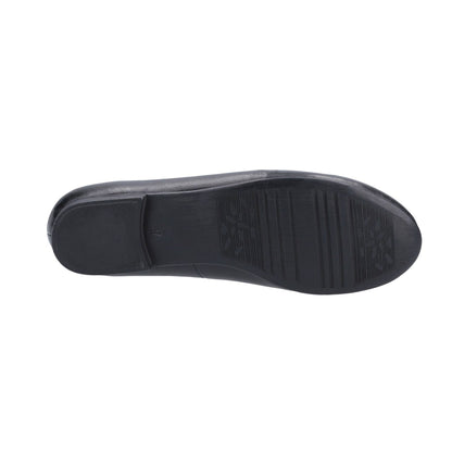 Black - Lifestyle - Hush Puppies Womens-Ladies Naomi Slip On Leather Ballet Pump