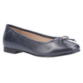 Navy - Front - Hush Puppies Womens-Ladies Naomi Slip On Leather Ballet Pump