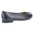 Navy - Side - Hush Puppies Womens-Ladies Naomi Slip On Leather Ballet Pump