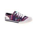 Multicoloured - Front - Rocket Dog Womens-Ladies Jazzin Canvas Aloe Lace Up Trainer