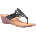 Black - Front - Divaz Womens-Ladies Felicity Toe Post Sandal