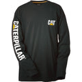 Black - Front - Caterpillar Trademark Banner L-S Tee - Mens T-Shirts - Tee Shirts