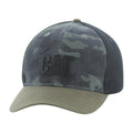 Night Camo - Front - Caterpiller Adults Unisex Active Mesh Stretch Cap