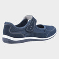 Navy - Lifestyle - Fleet & Foster Womens-Ladies Morgan Touch Fastening Suede Shoe