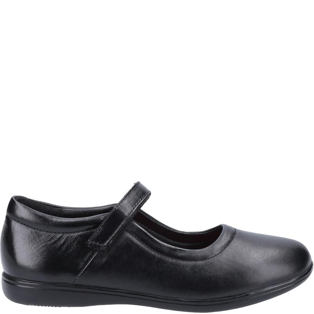 Black - Side - Mirak Girls Lucie Leather Mary Janes