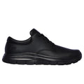 Black - Back - Skechers Mens Flex Advantage Fourche Leather Trainers