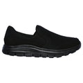 Black - Back - Skechers Womens-Ladies Cozard Leather Trainers