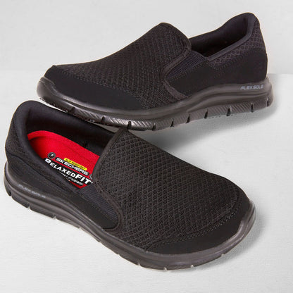 Black - Close up - Skechers Womens-Ladies Cozard Leather Trainers