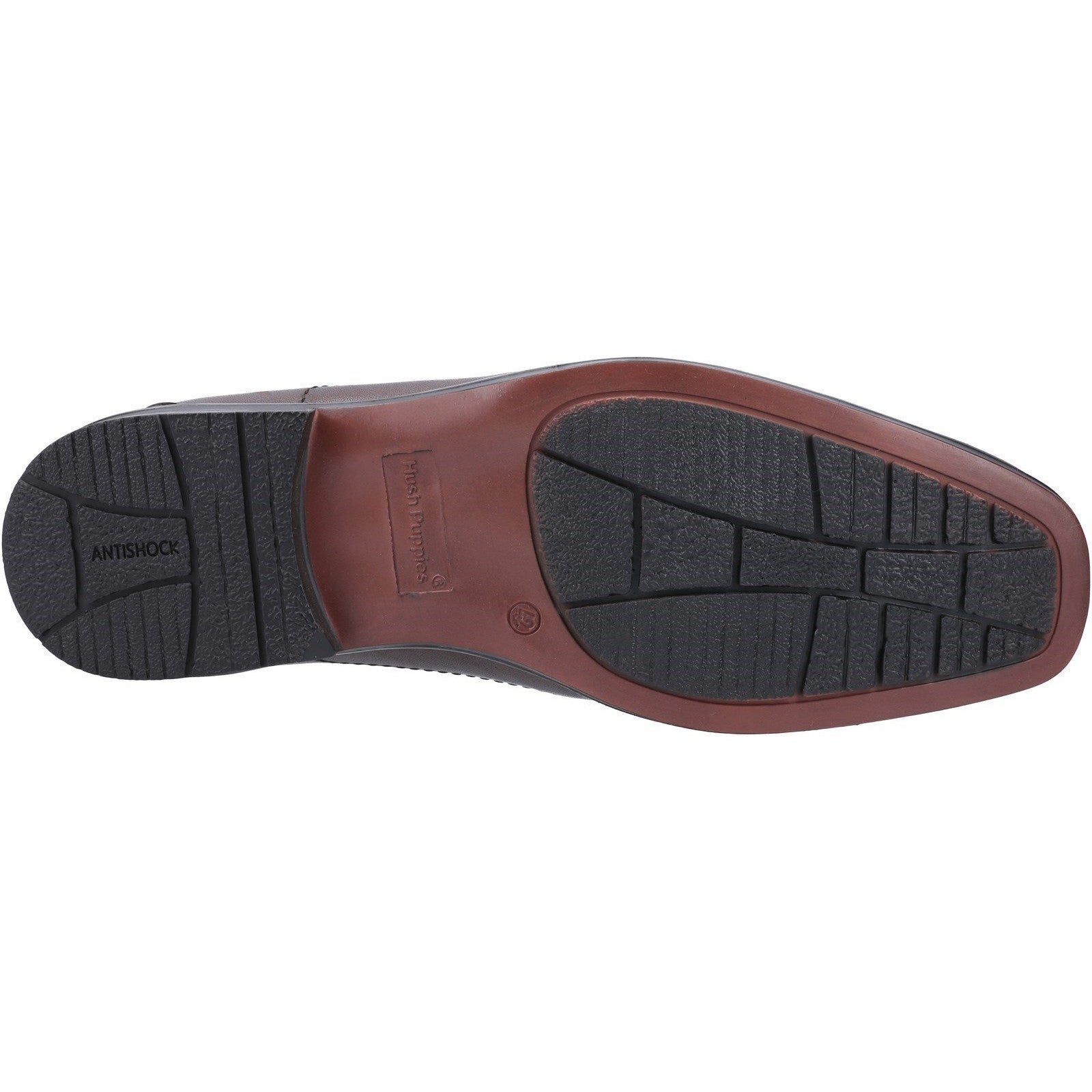 Chocolate Brown - Side - Hush Puppies Mens Brody Leather Shoes