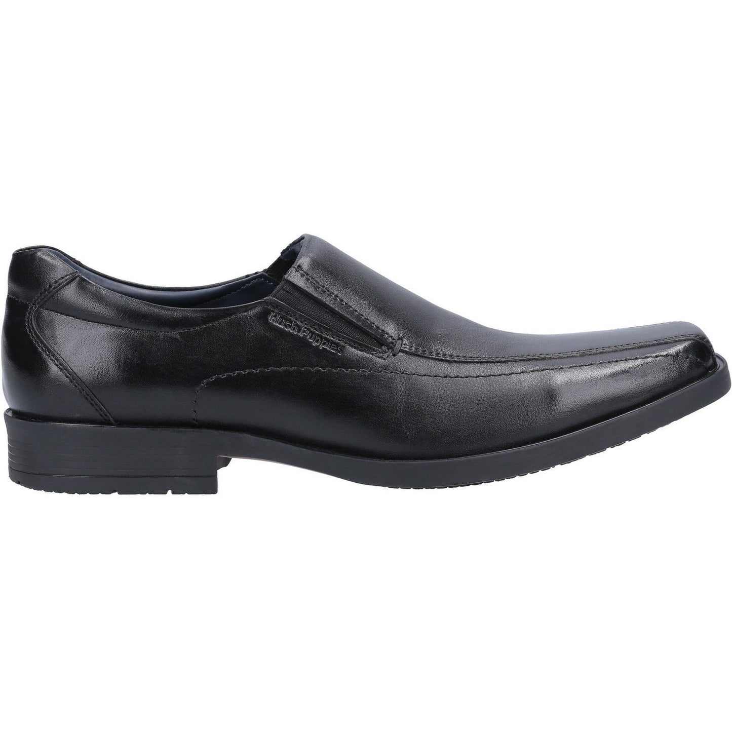 Black - Back - Hush Puppies Mens Brody Leather Shoes