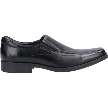 Black - Back - Hush Puppies Mens Brody Leather Shoes