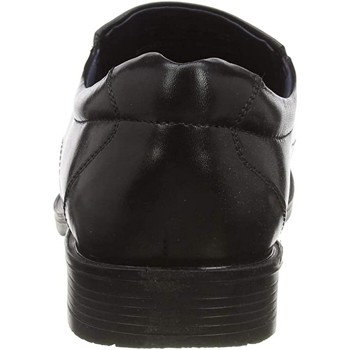 Black - Side - Hush Puppies Mens Brody Leather Shoes