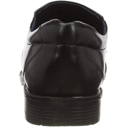 Black - Side - Hush Puppies Mens Brody Leather Shoes