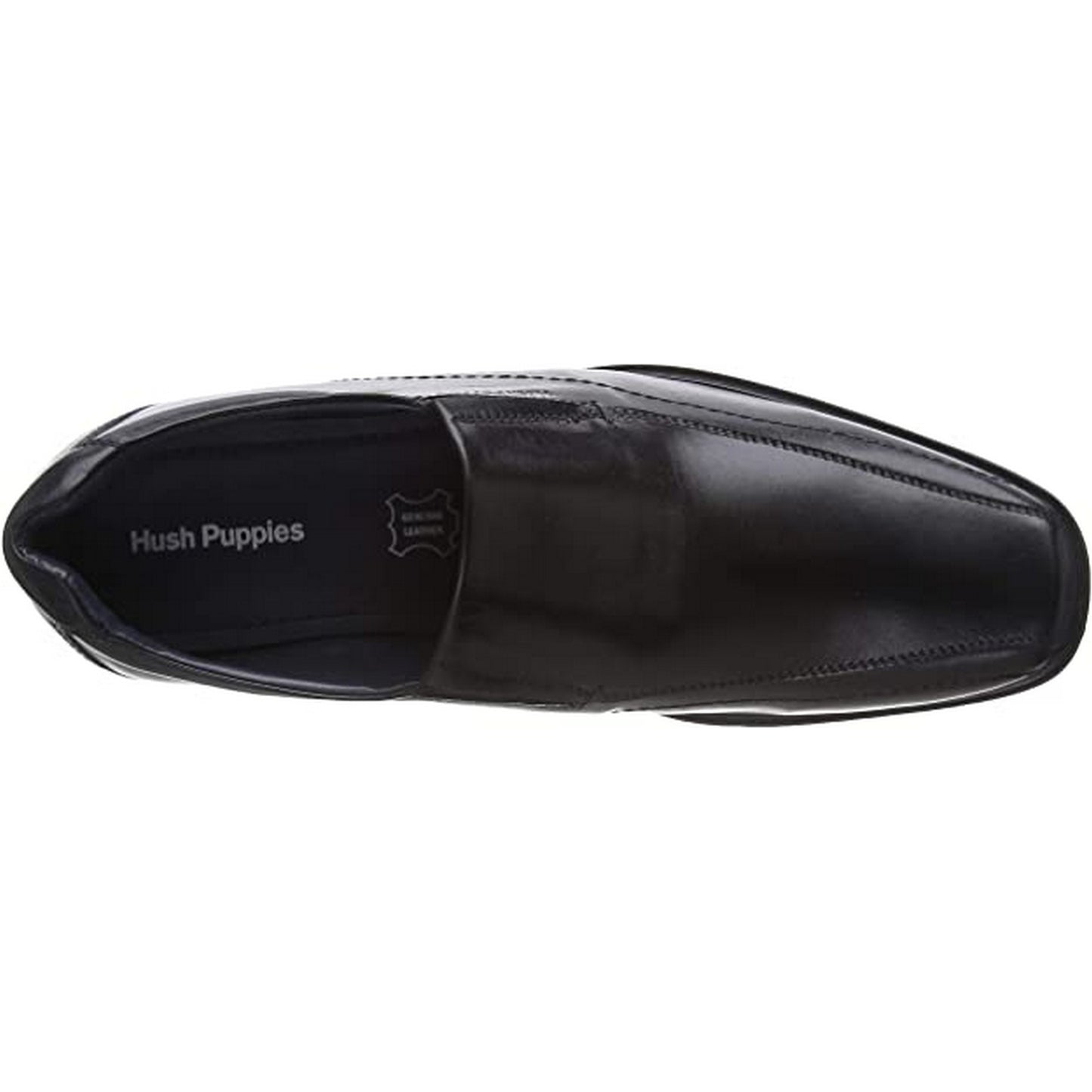 Black - Pack Shot - Hush Puppies Mens Brody Leather Shoes