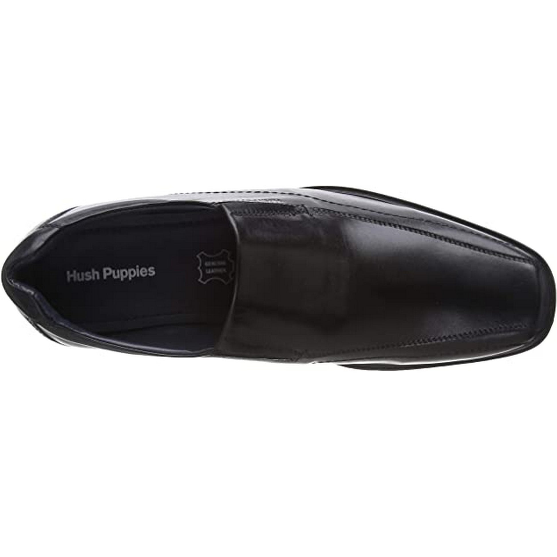 Black - Pack Shot - Hush Puppies Mens Brody Leather Shoes