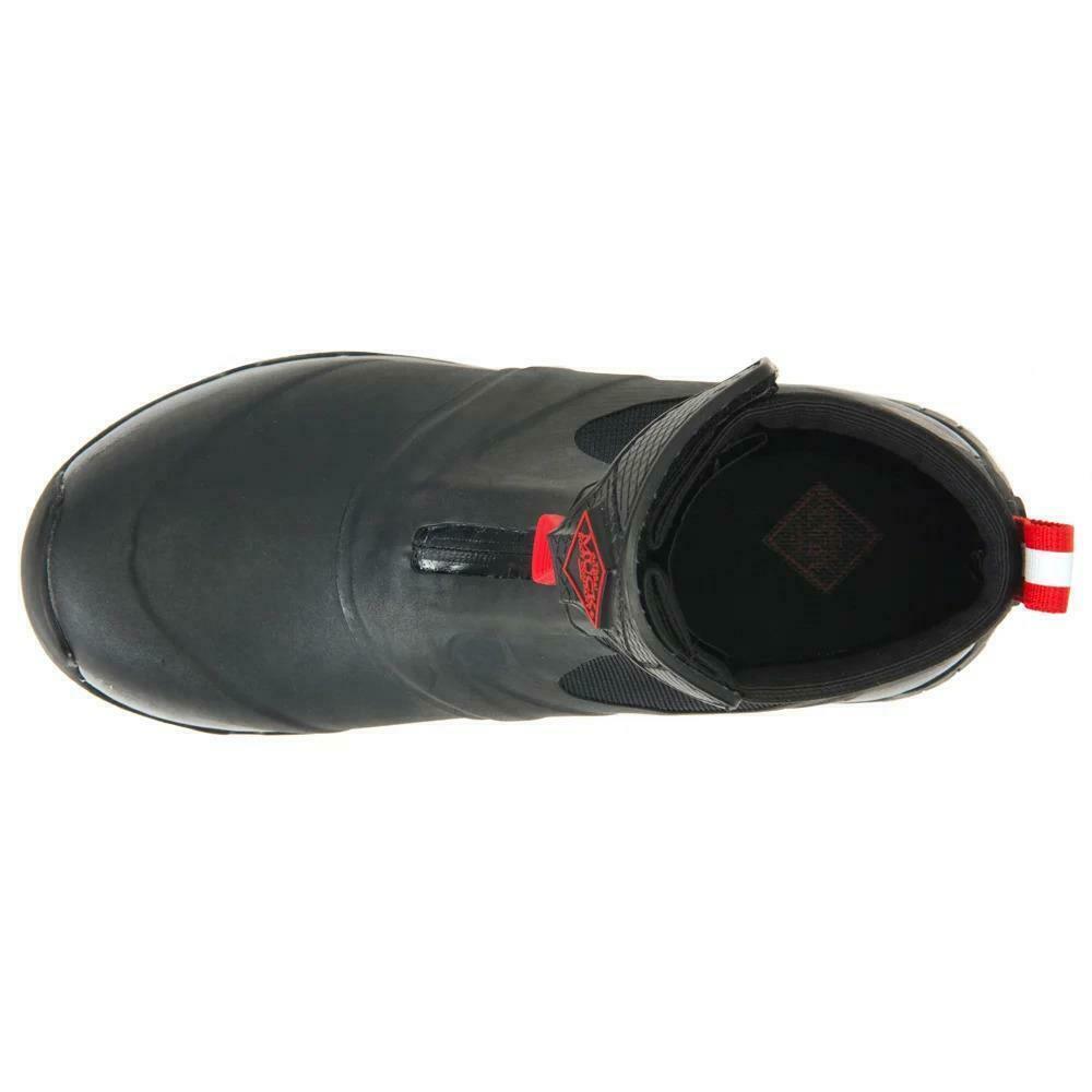 Grey-Red - Pack Shot - Muck Boots Mens Apex Mid Wellington Boots