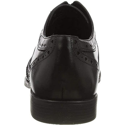 Black - Side - Hush Puppies Mens Elliot Leather Brogues