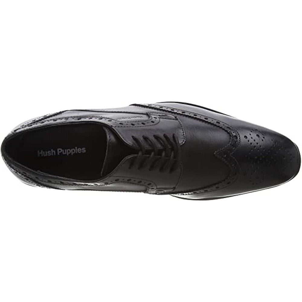 Black - Lifestyle - Hush Puppies Mens Elliot Leather Brogues
