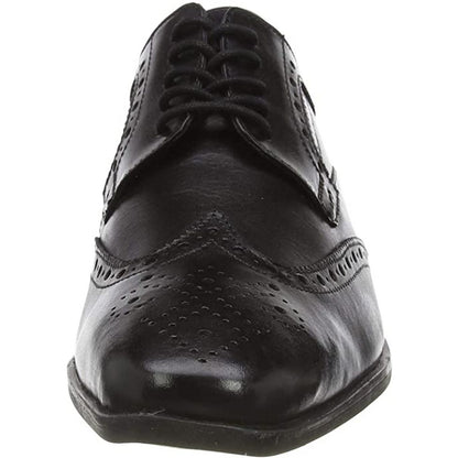 Black - Close up - Hush Puppies Mens Elliot Leather Brogues