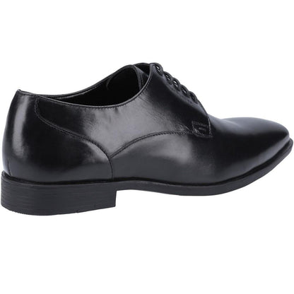 Black - Side - Hush Puppies Mens Ezra Leather Shoes