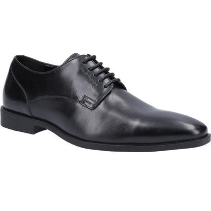 Black - Front - Hush Puppies Mens Ezra Leather Shoes