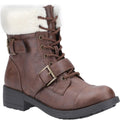 Brown-White - Front - Rocket Dog Womens-Ladies Travis Ankle Boots