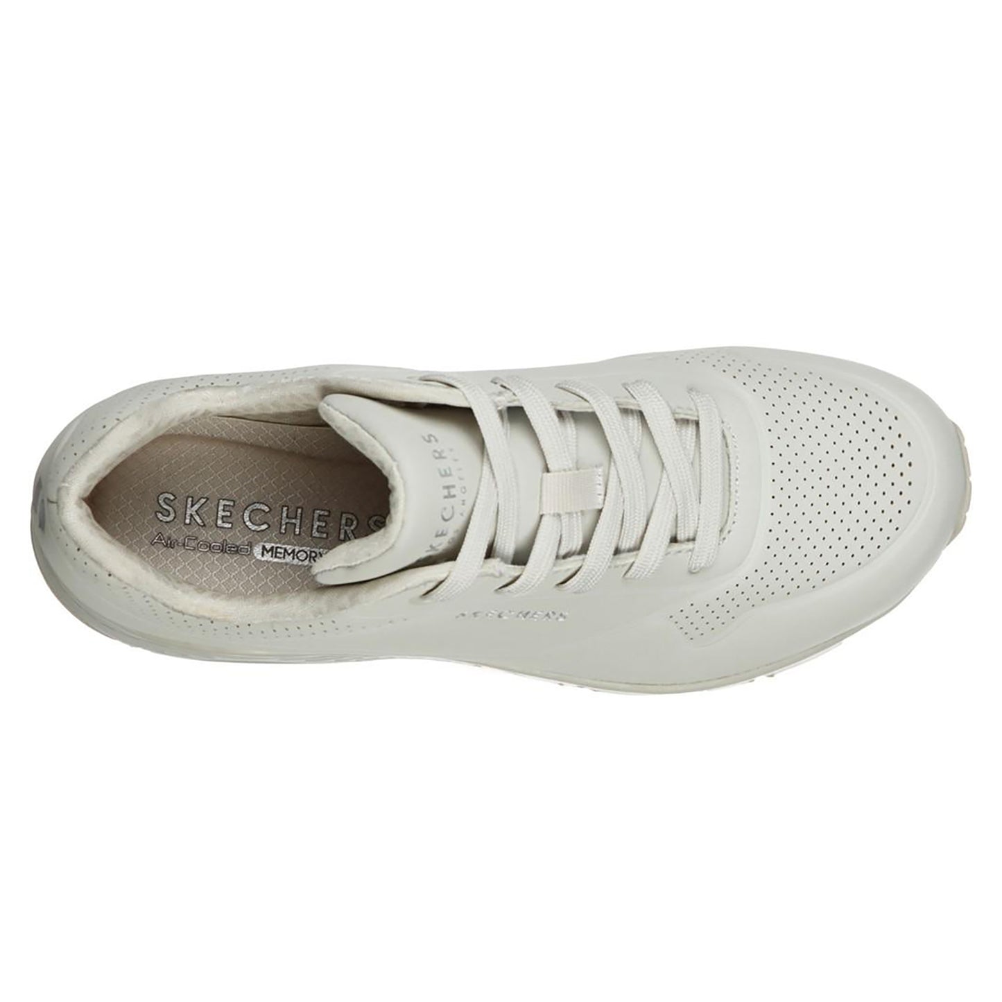 Off White - Side - Skechers Womens-Ladies Uno Stand On Air Trainers