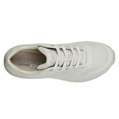 Off White - Side - Skechers Womens-Ladies Uno Stand On Air Trainers