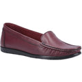 Wine - Front - Fleet & Foster Womens-Ladies Tiggy Leather Loafers
