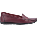 Wine - Back - Fleet & Foster Womens-Ladies Tiggy Leather Loafers