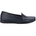 Navy - Back - Fleet & Foster Womens-Ladies Tiggy Leather Loafers