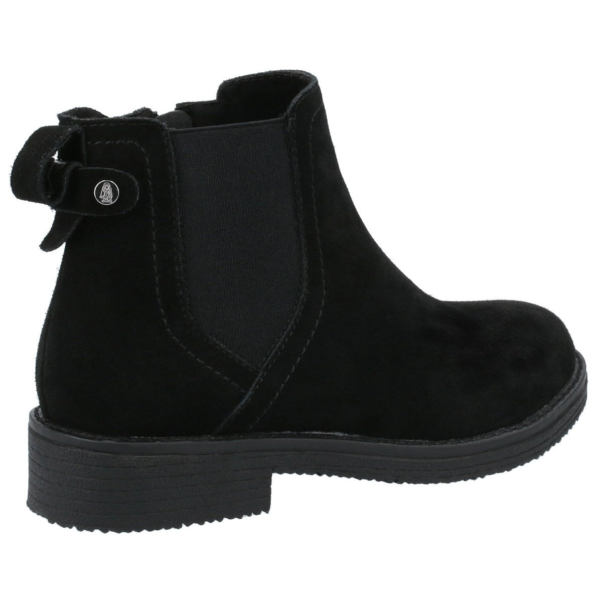 Black - Side - Hush Puppies Womens-Ladies Maddy Suede Ankle Boots