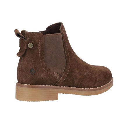 Chocolate - Back - Hush Puppies Womens-Ladies Maddy Suede Ankle Boots