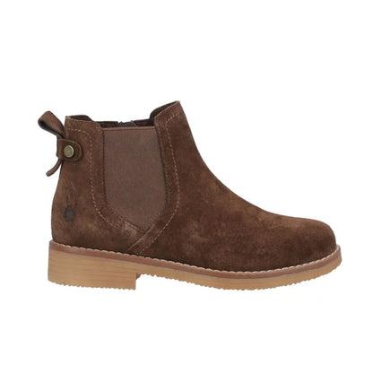 Chocolate - Side - Hush Puppies Womens-Ladies Maddy Suede Ankle Boots
