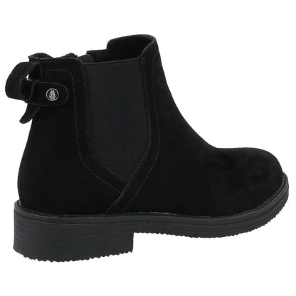 Black - Side - Hush Puppies Womens-Ladies Maddy Suede Ankle Boots