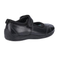 Black - Side - Hush Puppies Girls Clara Leather School Shoes