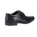 Black - Side - Hush Puppies Mens Brandon Leather Shoes