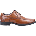 Tan - Back - Hush Puppies Mens Brandon Leather Shoes