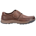 Brown - Back - Hush Puppies Mens Casper Leather Shoes