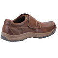 Brown - Side - Hush Puppies Mens Casper Leather Shoes