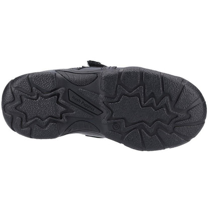 Black - Lifestyle - Hush Puppies Boys Arlo Leather School Shoes