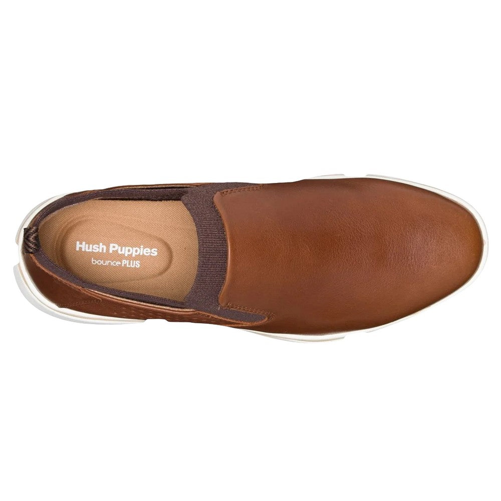 Cognac - Pack Shot - Hush Puppies Mens Bennet Leather Shoes