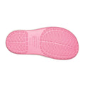 Pink-White - Side - Crocs Childrens-Kids Crocband Wellington Boots