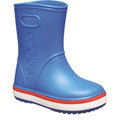 Blue-Orange - Front - Crocs Childrens-Kids Crocband Wellington Boots