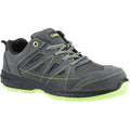 Grey-Green - Front - Centek Mens Suede Trainers