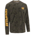 Brown Camo - Front - Caterpillar Mens Trademark Banner Camo Long-Sleeved T-Shirt