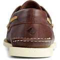 Brown - Side - Sperry Mens Authentic Original Leather Boat Shoes