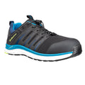 Black-Petrol Blue-White - Front - Albatros Mens AER55 Impulse Safety Trainers