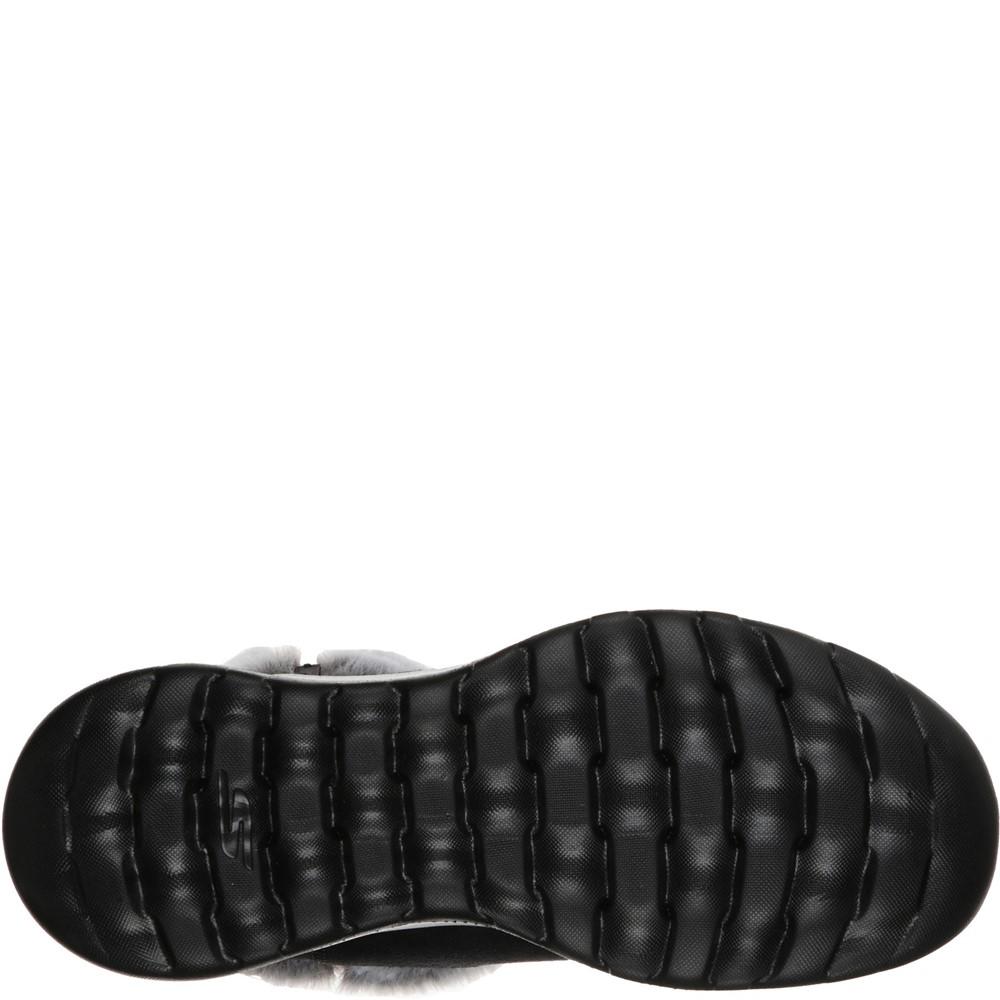 Black-Grey - Close up - Skechers Womens-Ladies On The Go Joy Suede Ankle Boots