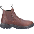 Brown - Back - Amblers Unisex Adult Leather Safety Boots